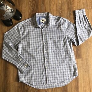Joseph Abound Blue & White Plaid Dress Shirt XXL